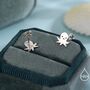 Sterling Silver Octopus Stud Earrings, thumbnail 2 of 12
