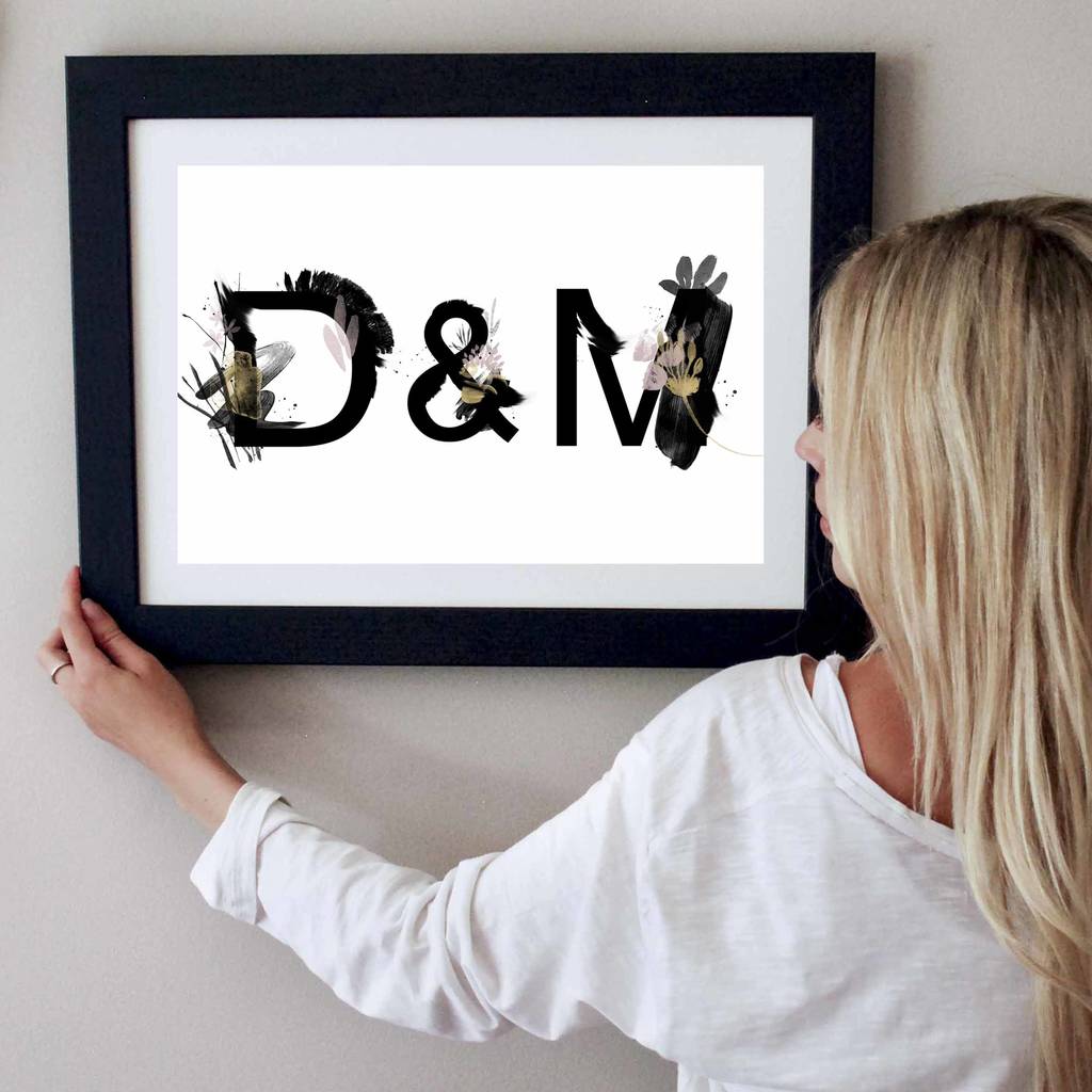 Personalised Japanese Style Initials Print By Instajunction ...