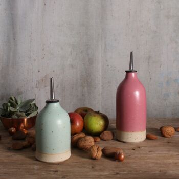 Limited Edition Fuchsia Ceramic Oil Pourer Stone, 3 of 7