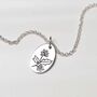 Sterling Silver December Birth Flower Necklace, thumbnail 4 of 8