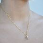 April Birthstone Herkimer Diamond Crystal Necklace, thumbnail 1 of 5