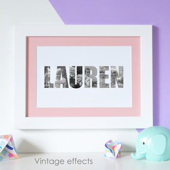 Personalised Girl’s Name Photo Gift Print, 4 of 6