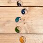 Boho Yin Yang Stained Glass Sun Catcher Window Decor, thumbnail 9 of 11