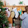 Dress Up Animal Felt Christmas Stocking, thumbnail 6 of 12