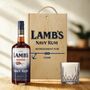 Personalised Lambs Navy Rum Gift Set With Glass 40% Abv, thumbnail 1 of 7