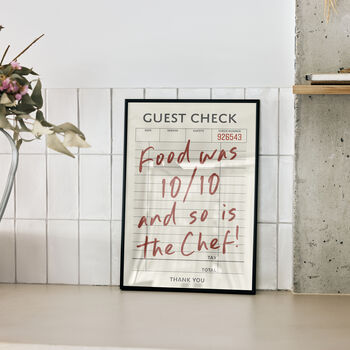 Personalised Guest Check Print | Custom Quote Kitchen Poster, 4 of 8
