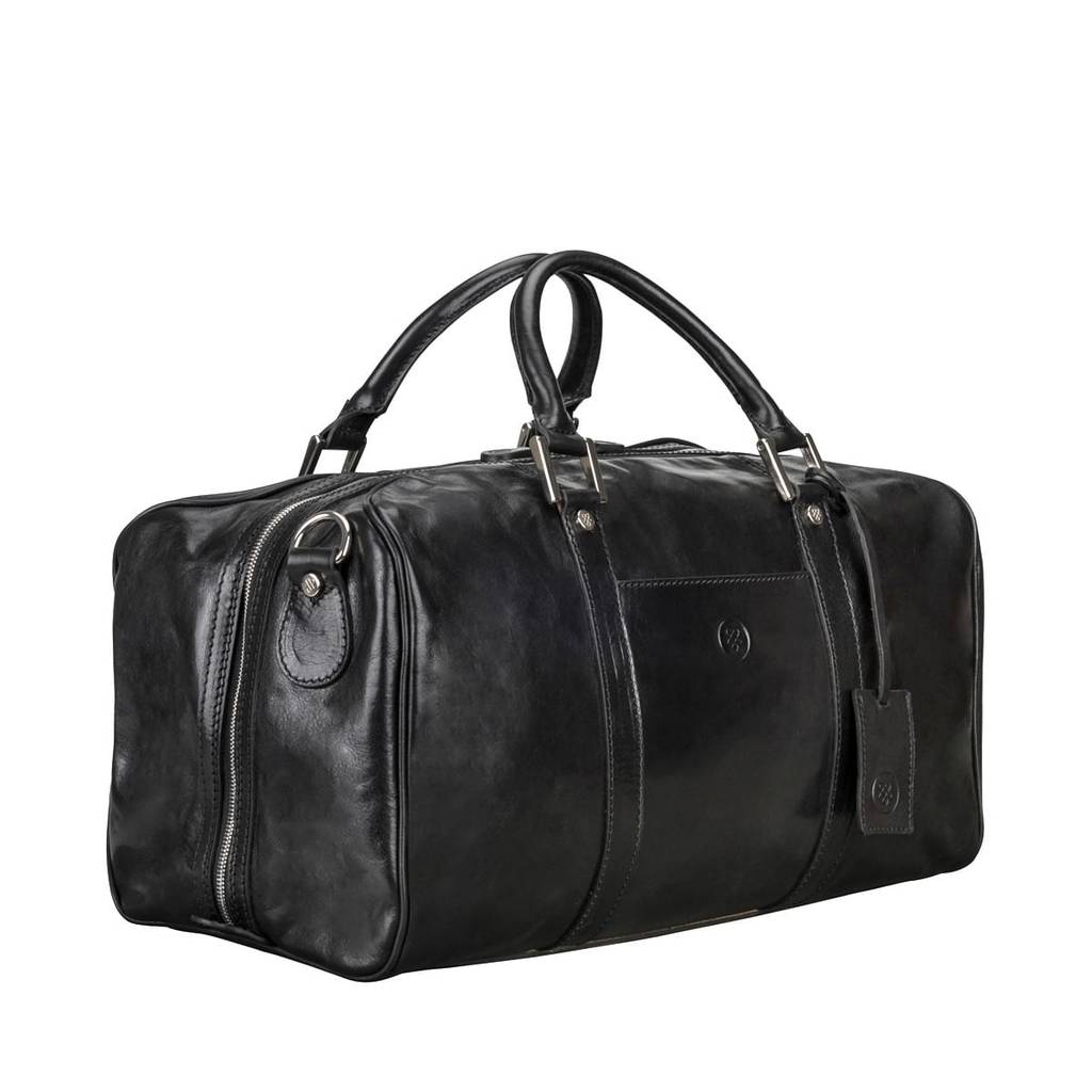 Small Luxury Leather Holdall. 'the Flero Small' By Maxwell Scott Bags ...