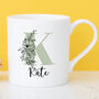 China Name And Initial Floral Mug, thumbnail 1 of 11