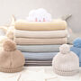 Cosy Mini Stripe Baby Blanket And Bobble Hat Gift Set, thumbnail 5 of 12