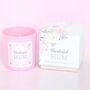 'Wonderful Mum' Mother's Day Cherry Blossom Candle, thumbnail 2 of 3