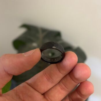 Black 8 Mm Tungsten Band Ring For Men And Women, 2 of 9