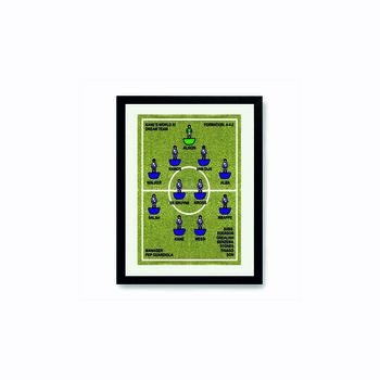 Framed 'Favourite Football Team' Print: Diagonal Kit, 2 of 6