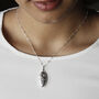 Sterling Silver Oval Locket Necklace With Amethyst, thumbnail 2 of 9