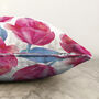 Floral Soft Cushion Cover With Pink And Blue Colours, thumbnail 3 of 4