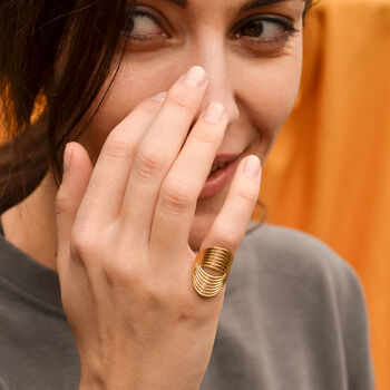Flow Vermeil Statement Pinky Ring, 8 of 8