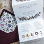 Plum Autumn Floral Wedding Invitation With Timeline, thumbnail 4 of 8