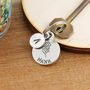 Nana Gift Birth Flower Pewter Keyring, thumbnail 4 of 7