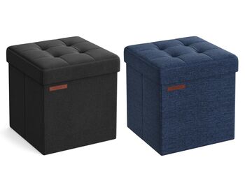 Foldable Ottoman Footrest With Storage Cube, 7 of 7