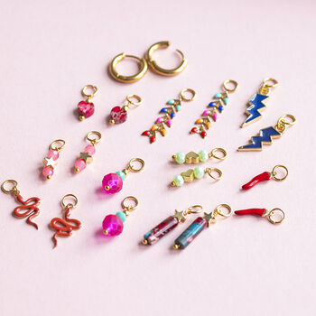 No Waste Lucky Dip Charm Hoop Earrings, 6 of 9