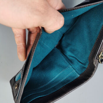 'Hudson' Men's Leather Bi Fold Wallet In Chestnut, 2 of 9