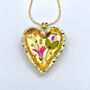 Real Flowers Heart Pendant Necklace Small Hand Made, thumbnail 1 of 12