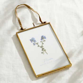 Personalised In Memory Forget Me Not Pressed Flower Frame Sympathy Gift, 3 of 4