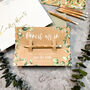 Save The Date Pencil Us In With Kraft Botanical Card, thumbnail 3 of 4