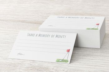 Personalised Funeral Memory Cards Golf, 3 of 3