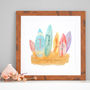 Personalised Surfboard Family Watercolour Art, thumbnail 6 of 7
