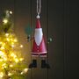 Paddleball Santa Hanging Christmas Decoration, thumbnail 1 of 2