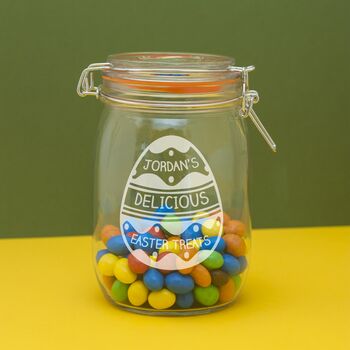 Your Own Message Personalised Easter Treat Jar, 2 of 5