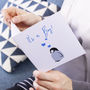 It's A Boy Baby Penguin New Baby Card, thumbnail 1 of 2