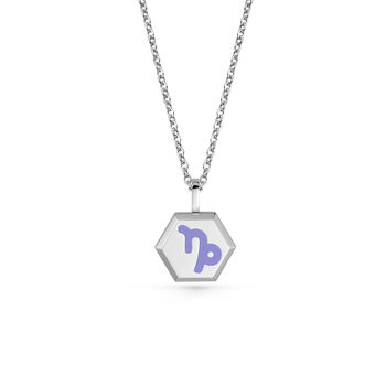 Capricorn Zodiac Glowing Pendant Necklace With Uv Keyring Torch, 8 of 12