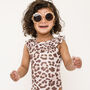 Matching Family Girl's Leopard Swimsuit, thumbnail 4 of 7