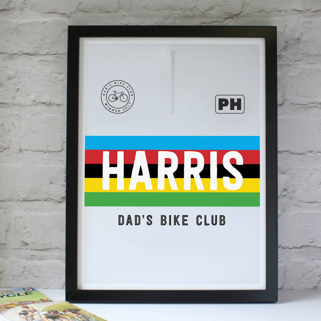 Personalised World Champion Cycling Jersey Print, 1 of 5
