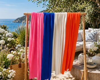 Neon Orange 100% Cashmere Travel Wrap Shawl Gift Boxed, 6 of 8