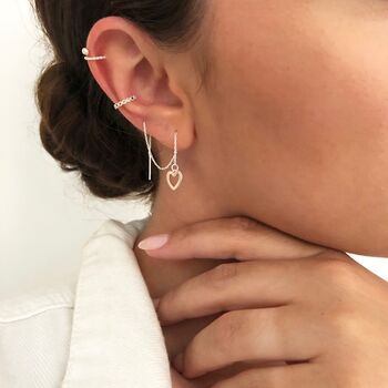 Tiny Sterling Silver Snake Ear Cuff, 8 of 9