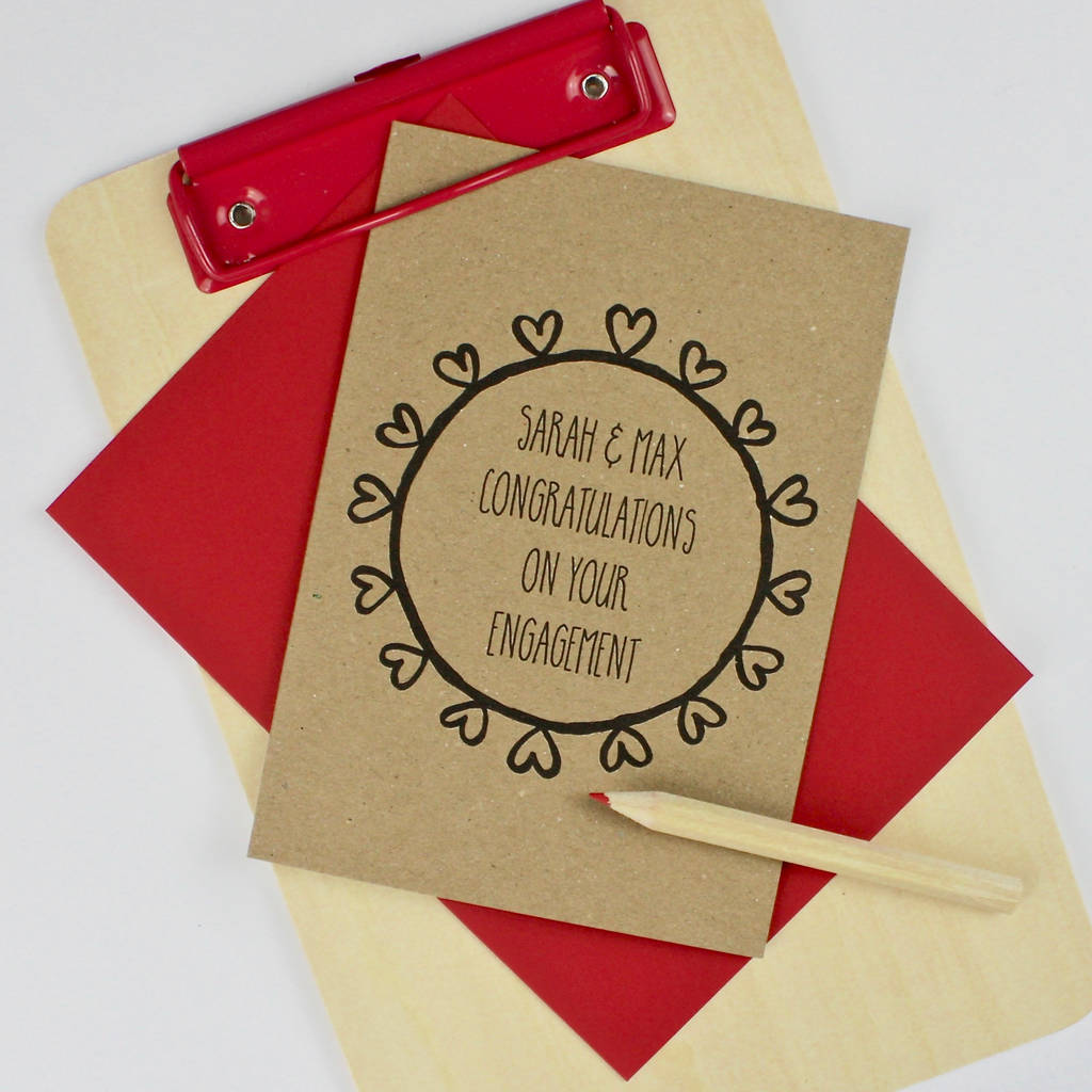 Personalised Engagement Card By Adam Regester Design