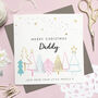 Personalised Christmas Mummy / Daddy Foiled Card Pink, thumbnail 2 of 4