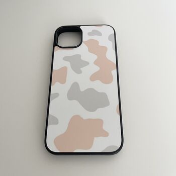 Orange/Grey Cow Print Phone Case, 2 of 2