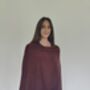 Personalised Dark Brown 100% Cashmere Poncho Gift Boxed, thumbnail 2 of 9