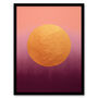 Aubergine Gold Abstract Mauve Peach Pink Wall Art Print, thumbnail 5 of 6