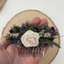 Dried Flower White And Purple Hair Comb, thumbnail 4 of 5