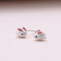 Sterling Silver Bunny Earrings Studs, thumbnail 1 of 3