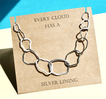 Handmade Sterling Silver Cloud Necklace, 3 of 10