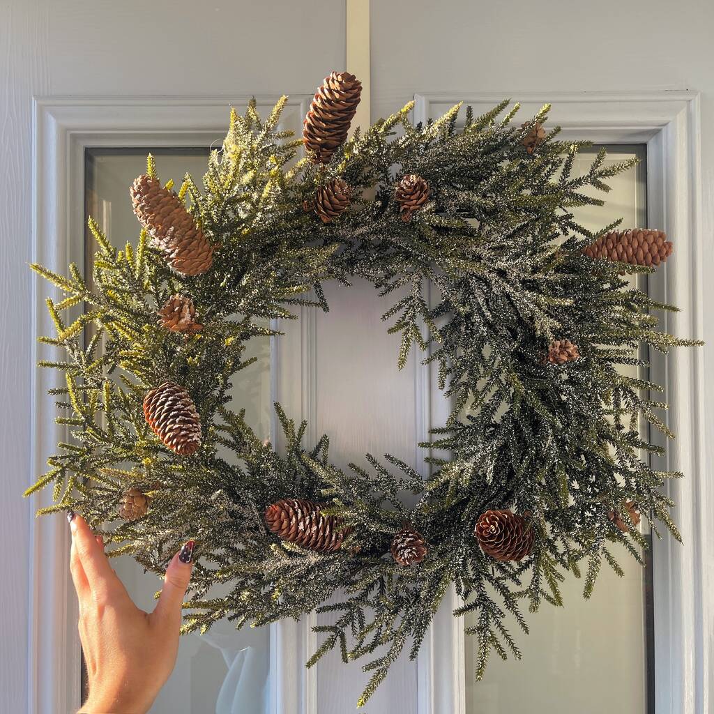 Christmas Frosted Woodland Wreath, 1 of 6