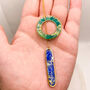 Aqua And Blue Threader Necklace, thumbnail 8 of 9