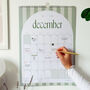 2026 A4 Or Large A3 Monthly Wall Calendar | Candy Stripes, thumbnail 3 of 10