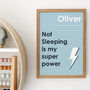 Personalised Super Power Typography Print, thumbnail 9 of 11