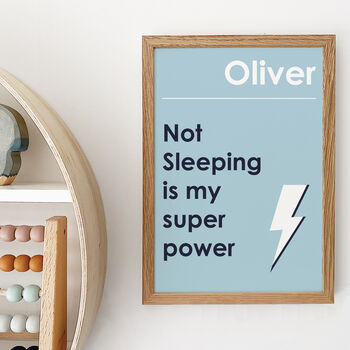 Personalised Super Power Typography Print, 9 of 11